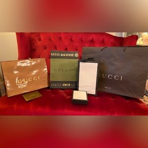 Gucci shopping bags and box